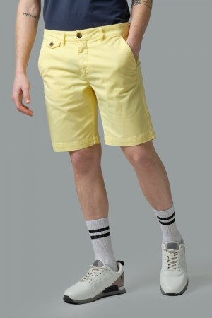 Bermudas La Martina Regular-fit Stretch Cotton Hombre Amarillo Chile | XIZ-7449