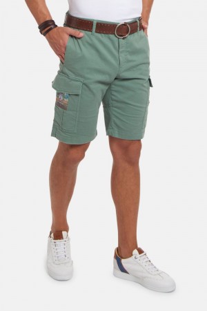 Bermudas La Martina Regular-fit Stretch Cotton Hombre Verde Oliva Chile | IZK-3547