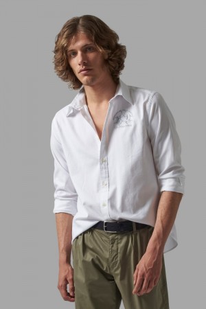 Camisas La Martina Regular-fit Hombre Blancas Chile | OQT-6513