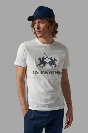 Polera La Martina Regular-fit Hombre Blancas Chile | PHH-6428