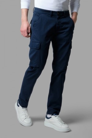 Pantalones Chinos La Martina Regular-fit Stretch Cotton Hombre Azul Marino Chile | HGV-1909