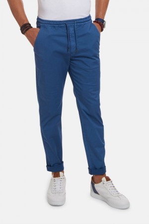 Pantalones Chinos La Martina Regular-fit Stretch Cotton Hombre Azules Chile | TQT-8993