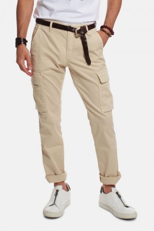 Pantalones Chinos La Martina Regular-fit Stretch Cotton Hombre Beige Chile | HBJ-2350