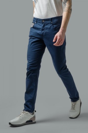 Pantalones La Martina Slim-fit Stretch Cotton Hombre Azul Marino Chile | OPX-7853