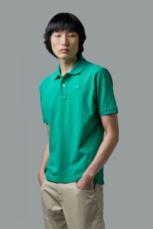 Polo La Martina Corta-sleeved Regular-fit Cotton Hombre Verde Chile | BNN-6860