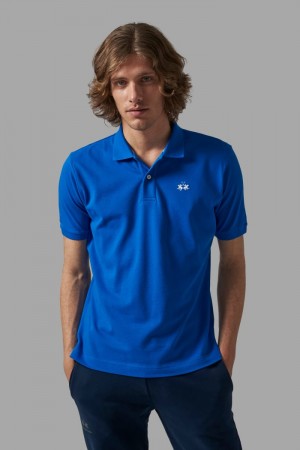 Polo La Martina Regular-fit Classic Piqué Hombre Azules Chile | DAL-3688