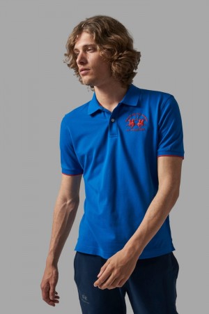 Polo La Martina Regular-fit Hombre Azules Chile | XYP-1345