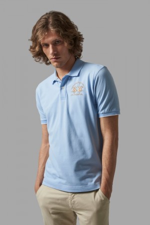 Polo La Martina Regular-fit Hombre Azules Chile | PAO-7323