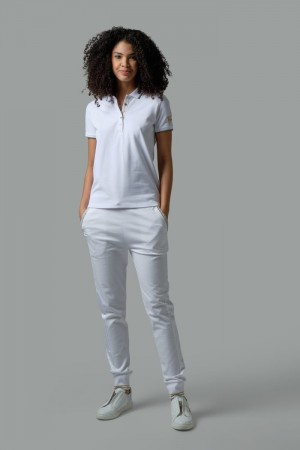 Polo La Martina Regular-fit Sequin Mujer Blancas Chile | JEL-9914