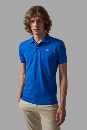 Polo La Martina Slim-fit Hombre Azules Chile | CPX-4704