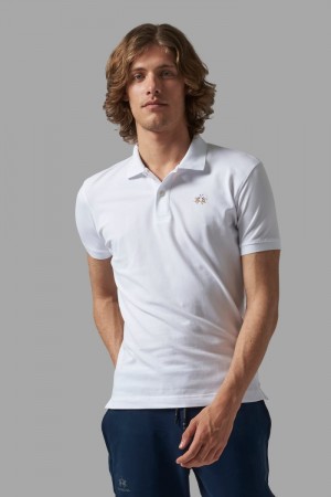 Polo La Martina Slim-fit Hombre Blancas Chile | LFV-8739