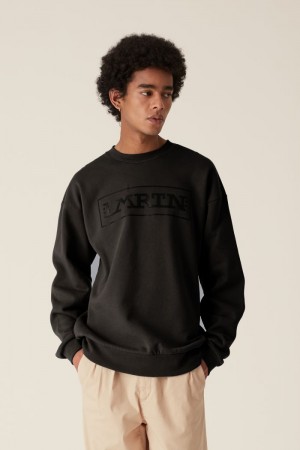 Sudadera La Martina LMRTN Crew-neck Negras Chile | EGM-0754