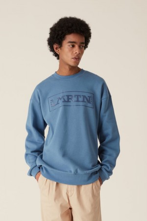 Sudadera La Martina LMRTN Crew-neck Azules Chile | JHK-5116