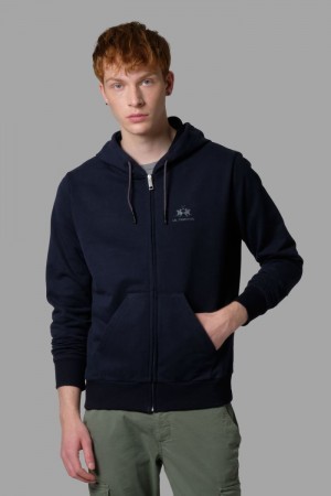 Sudadera La Martina Regular Fit Hombre Azul Marino Chile | AXZ-0485