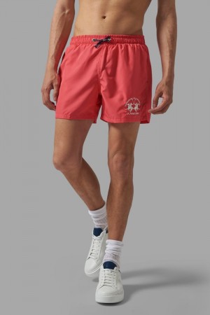 Swim Shorts La Martina Regular-fit Hombre Coral Chile | AMB-5581