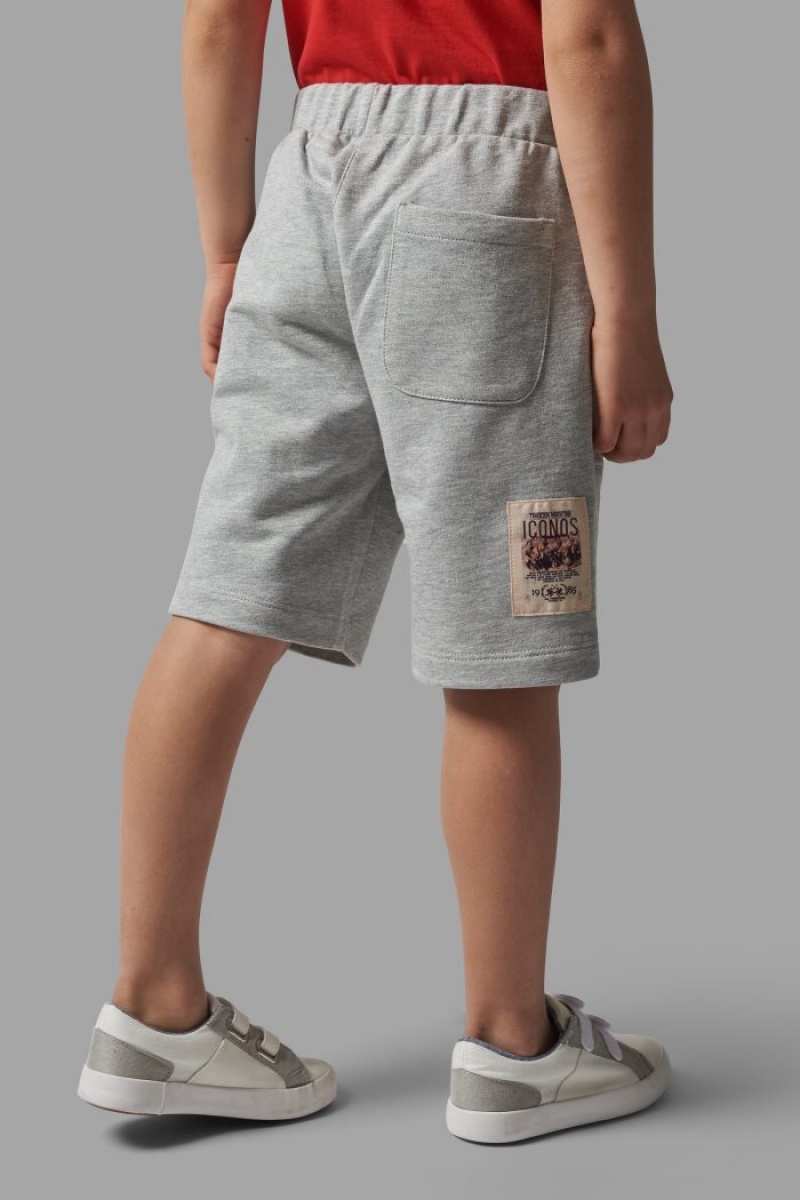 Bermudas La Martina Brushed Cotton Niños Gris Chile | LCU-7069