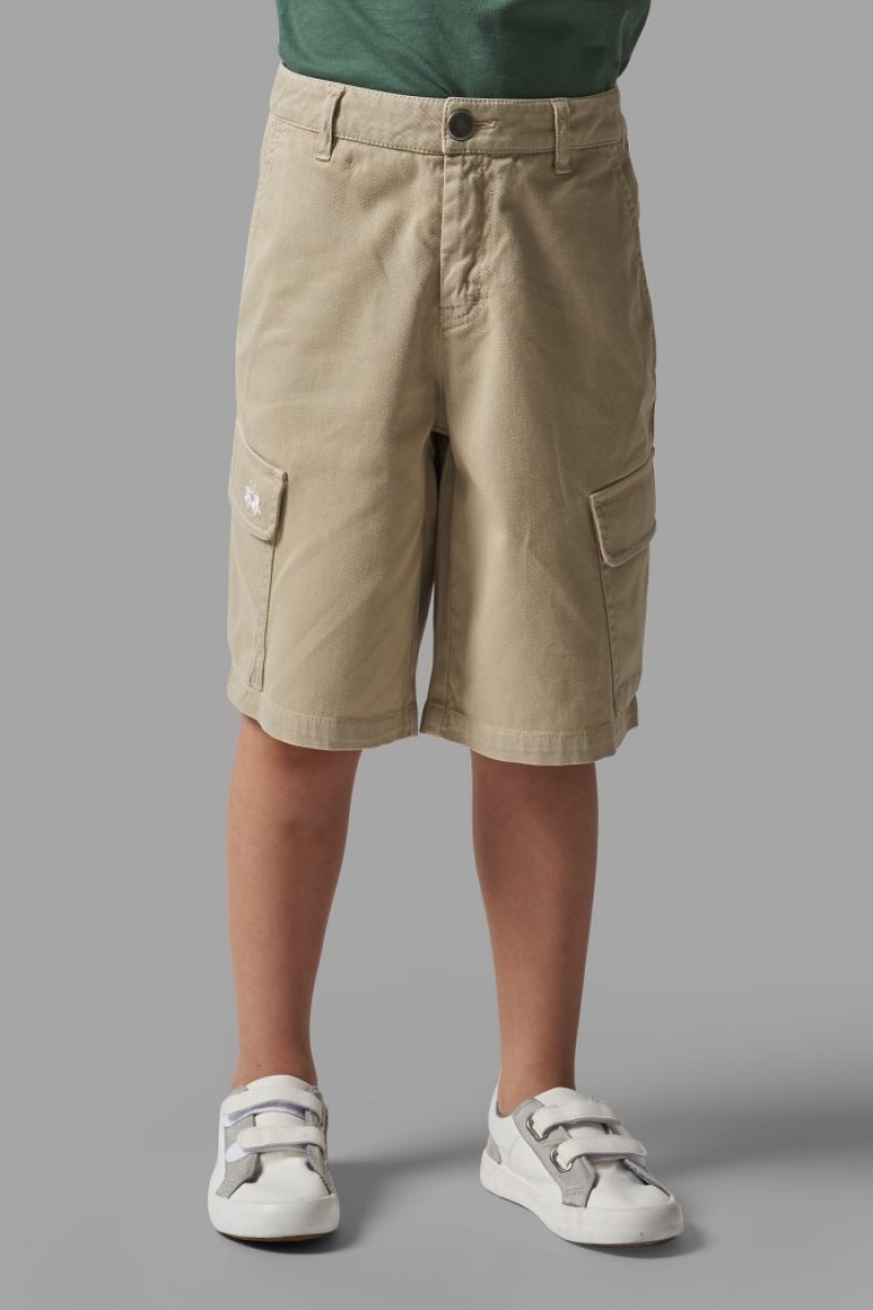 Bermudas La Martina Brushed Cotton Niños Beige Chile | RKN-9772