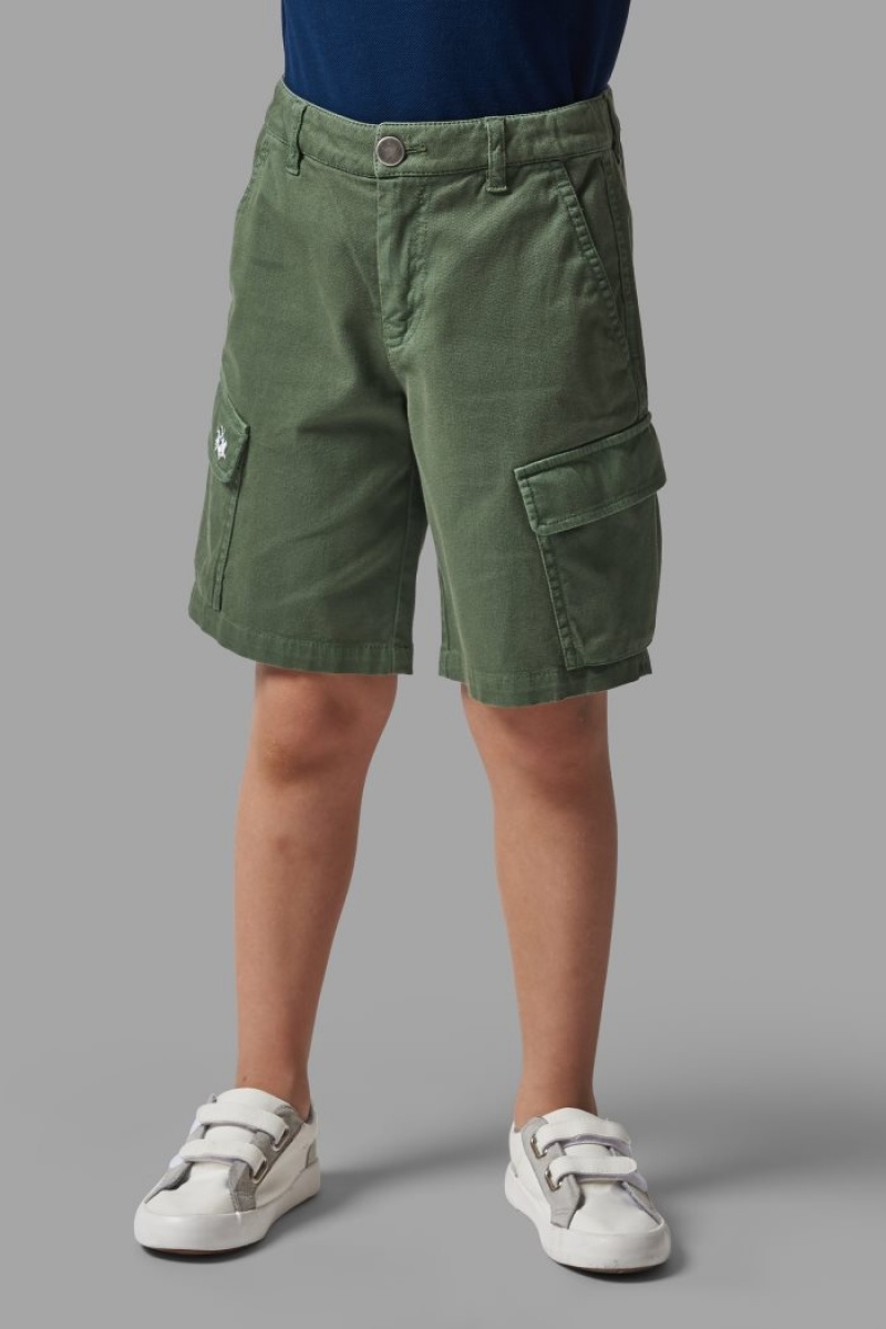 Bermudas La Martina Brushed Cotton Niños Dark Verde Chile | SUV-6009