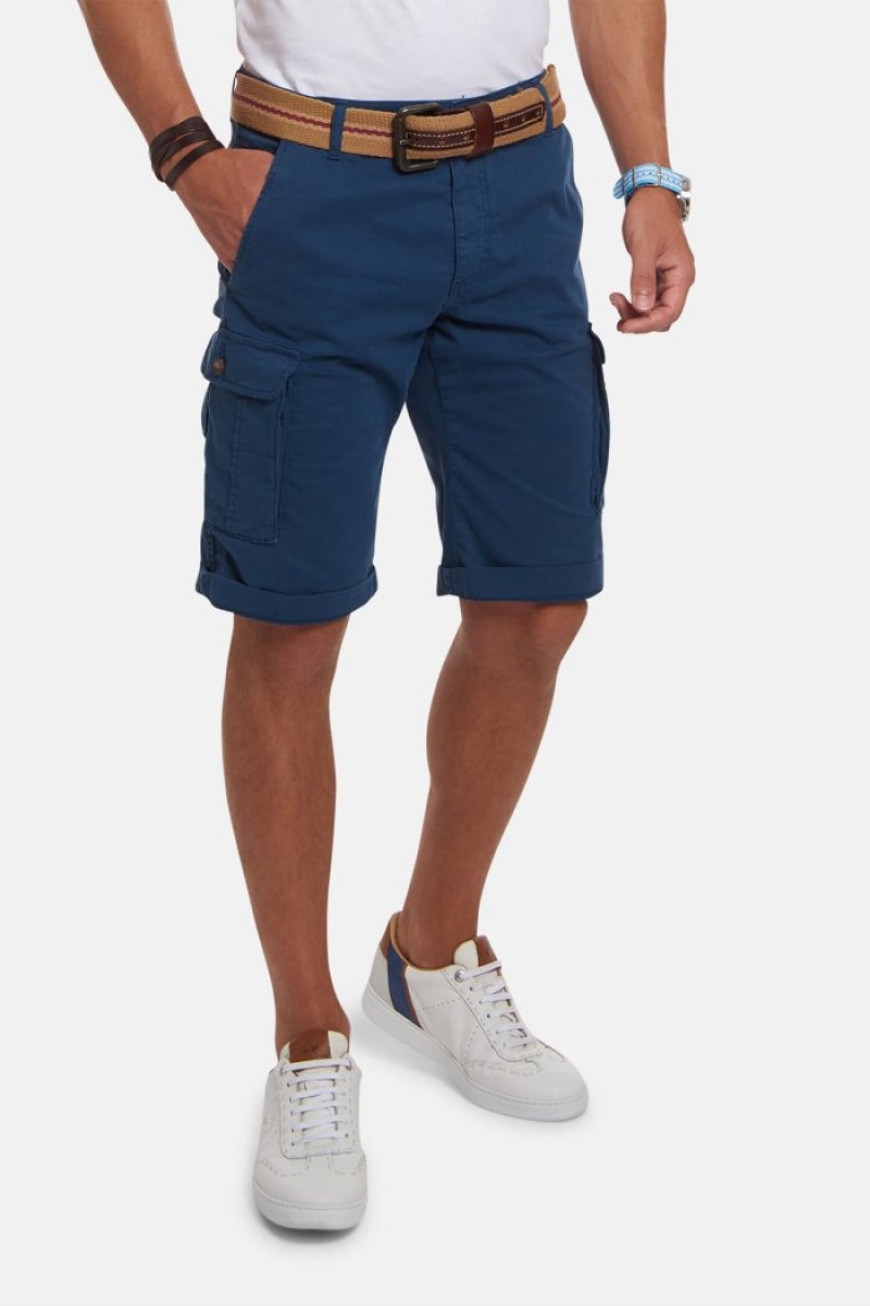 Bermudas La Martina Regular-fit Stretch Cotton Hombre Azul Marino Chile | HLF-9739