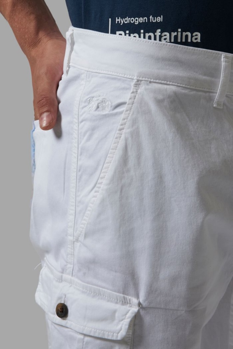 Bermudas La Martina Regular-fit Stretch Cotton Hombre Blancas Chile | COT-9564