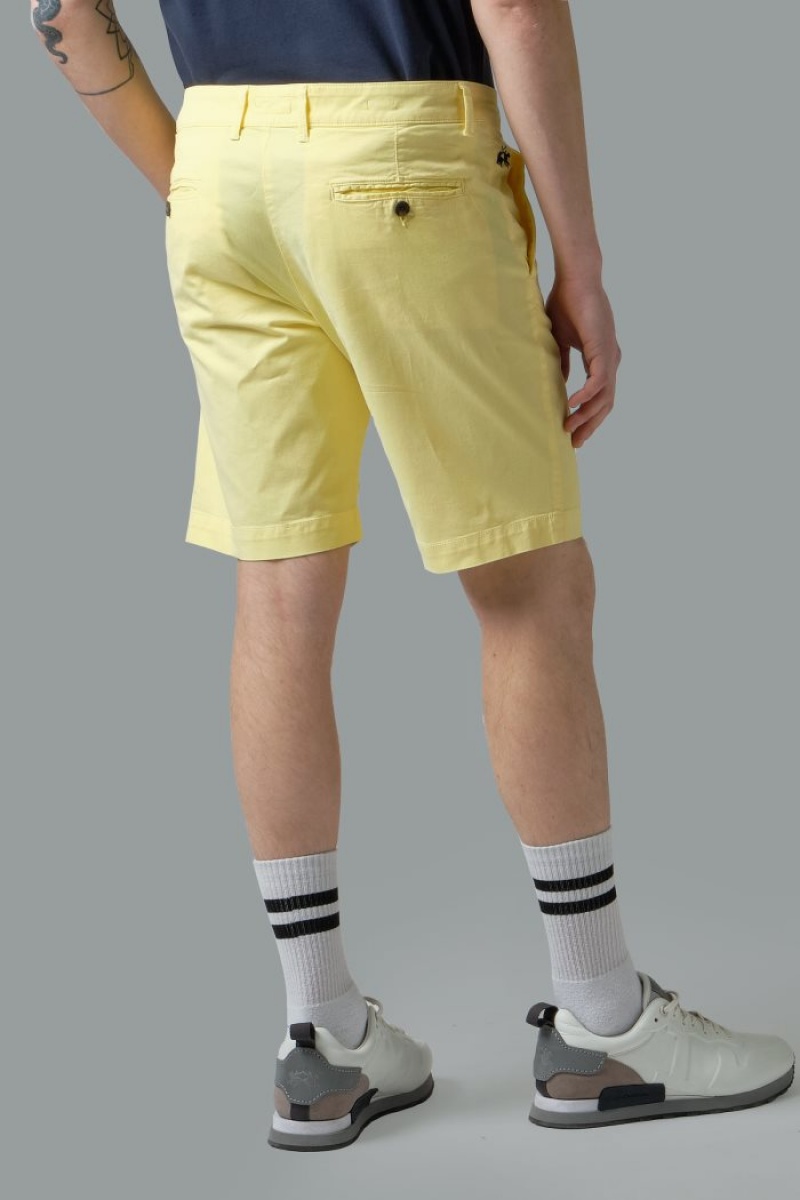 Bermudas La Martina Regular-fit Stretch Cotton Hombre Amarillo Chile | XIZ-7449