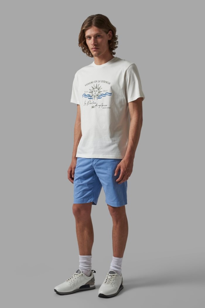 Bermudas La Martina Regular-fit Stretch Cotton Hombre Azules Chile | IYZ-1900