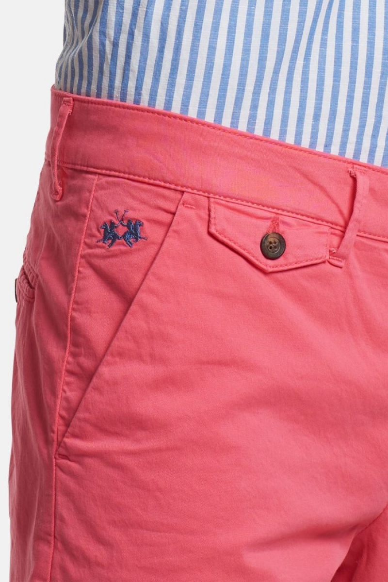 Bermudas La Martina Regular-fit Stretch Cotton Hombre Coral Chile | DNK-6586