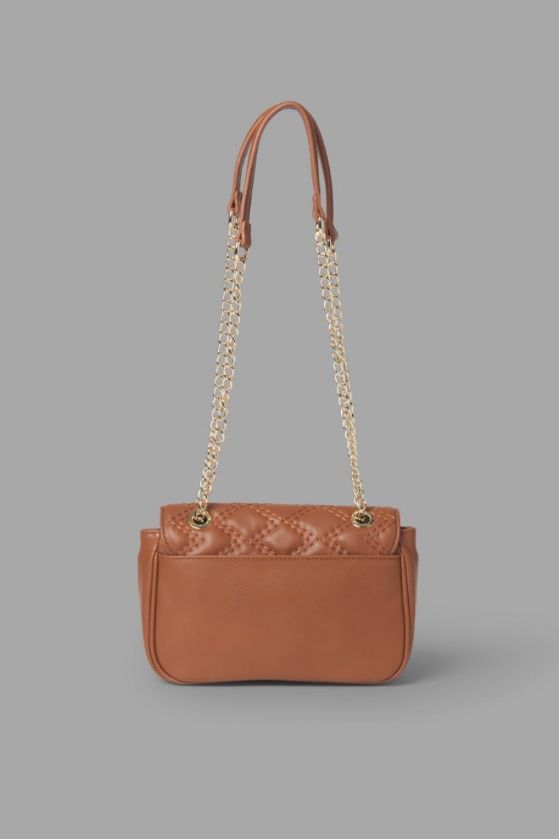 Bolsa Cruzada La Martina Faux Leather Mujer Marrones Chile | TXY-9758