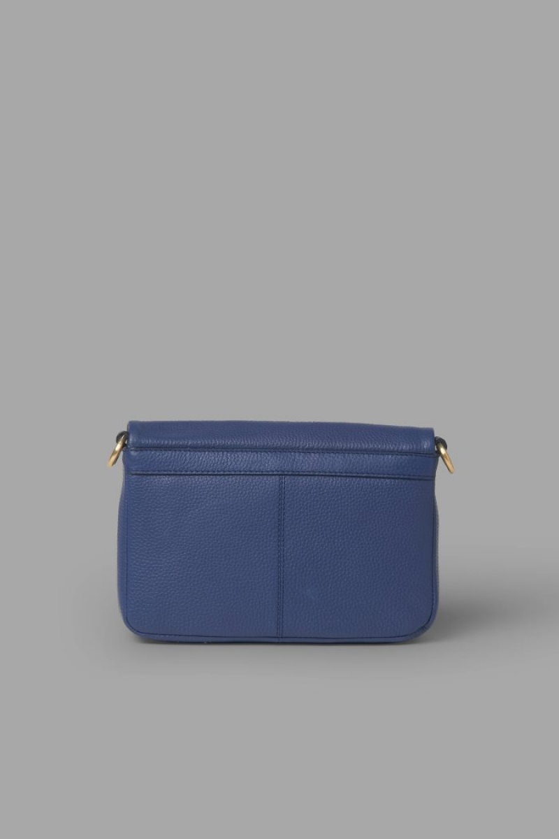 Bolsa De Mensajero La Martina Cuero Mujer Azul Marino Chile | RZW-8259