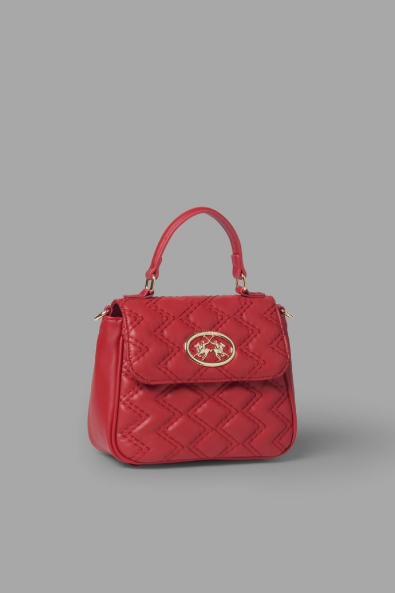 Bolsa De Mensajero La Martina Faux Leather Mujer Rojas Chile | EET-6874