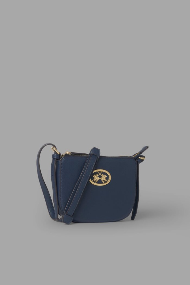 Bolsas La Martina Classic Faux Leather Mujer Azul Marino Chile | NUW-8856