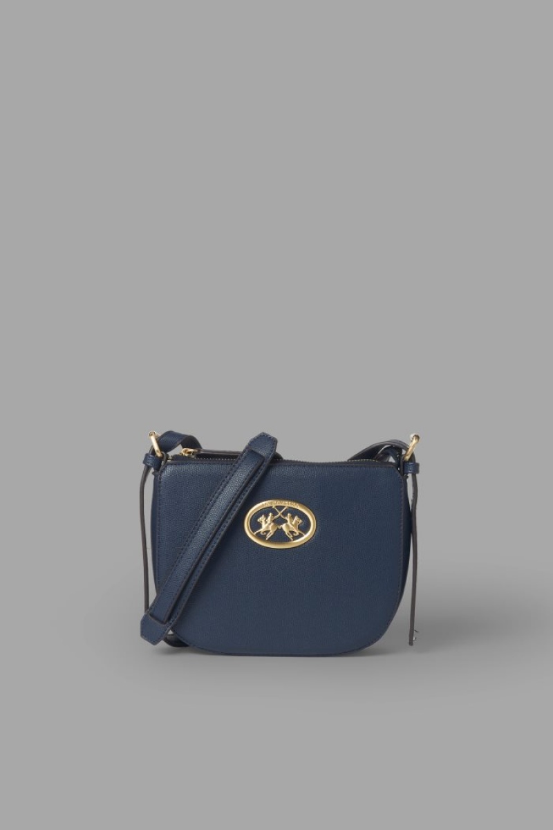 Bolsas La Martina Classic Faux Leather Mujer Azul Marino Chile | NUW-8856