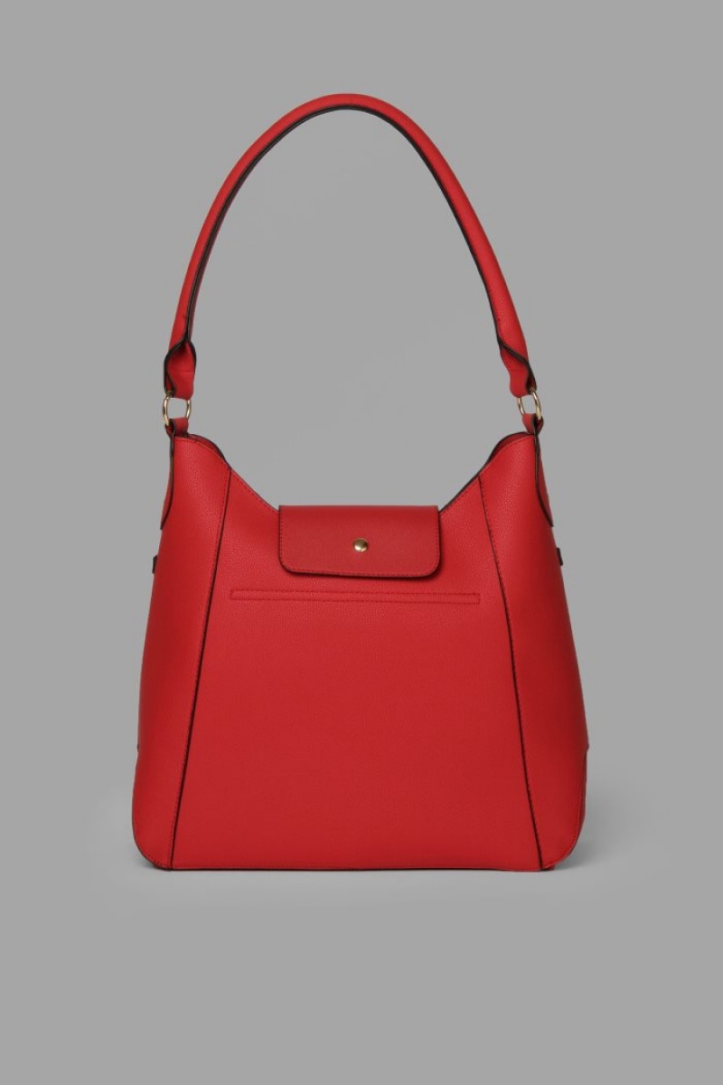 Bolsas La Martina Plain-coloured Trapeze Mujer Rojas Chile | PPE-6288