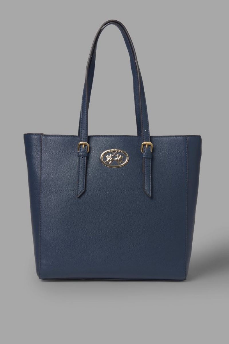 Bolso Tote La Martina Double-handle Mujer Azul Marino Chile | UIO-1745