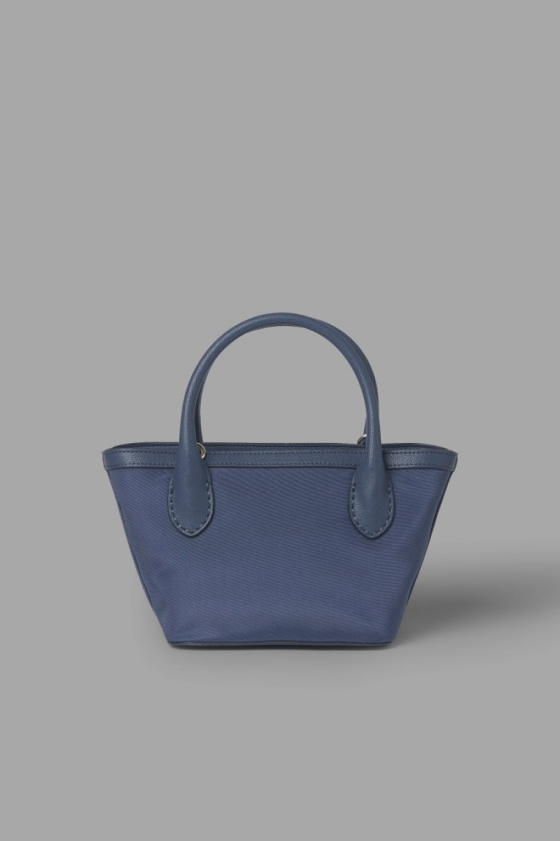 Bolsos Shopper La Martina Two-tone Canvas Mujer Azul Marino Chile | VDV-6646