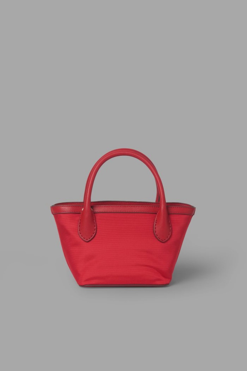 Bolsos Shopper La Martina Two-tone Canvas Mujer Rojas Chile | BDD-3752