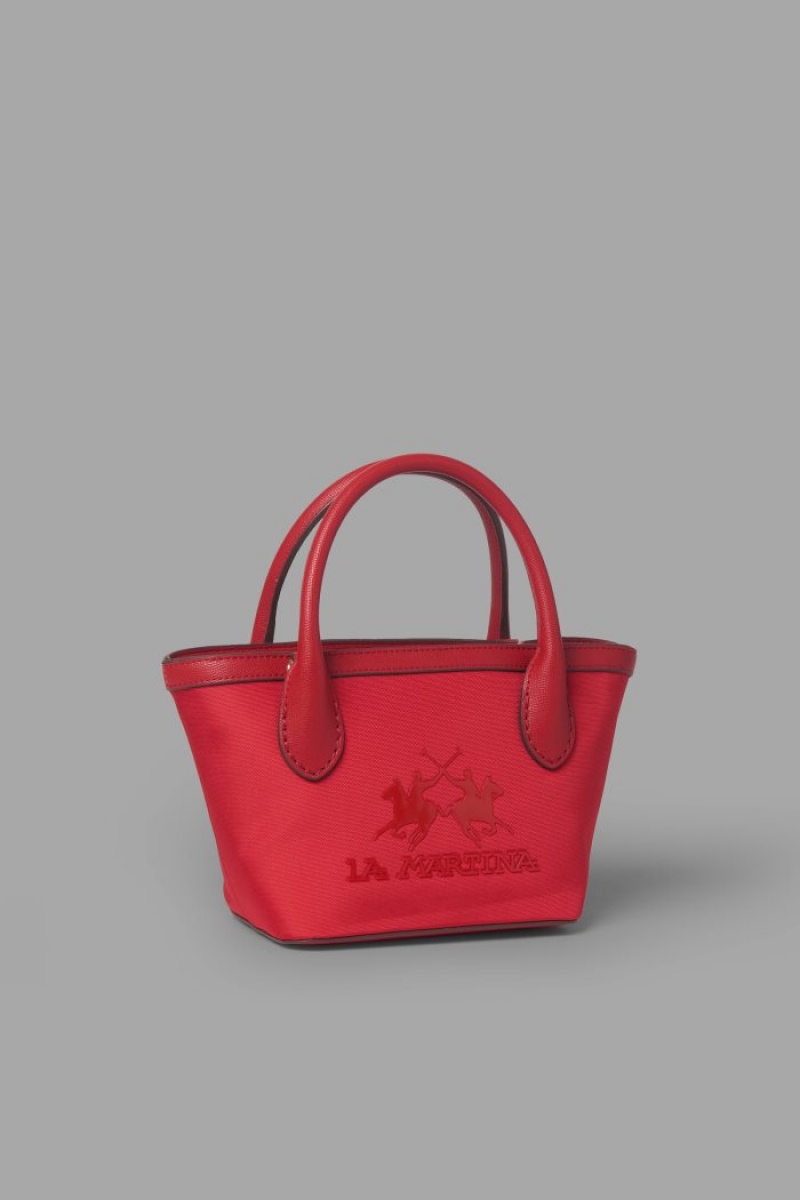 Bolsos Shopper La Martina Two-tone Canvas Mujer Rojas Chile | BDD-3752