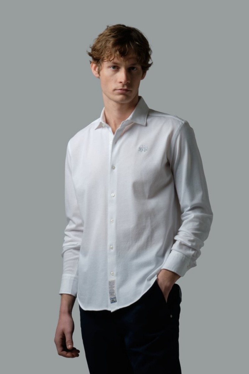 Camisas La Martina Regular-fit 100% Cotton Hombre Blancas Chile | RQU-6604