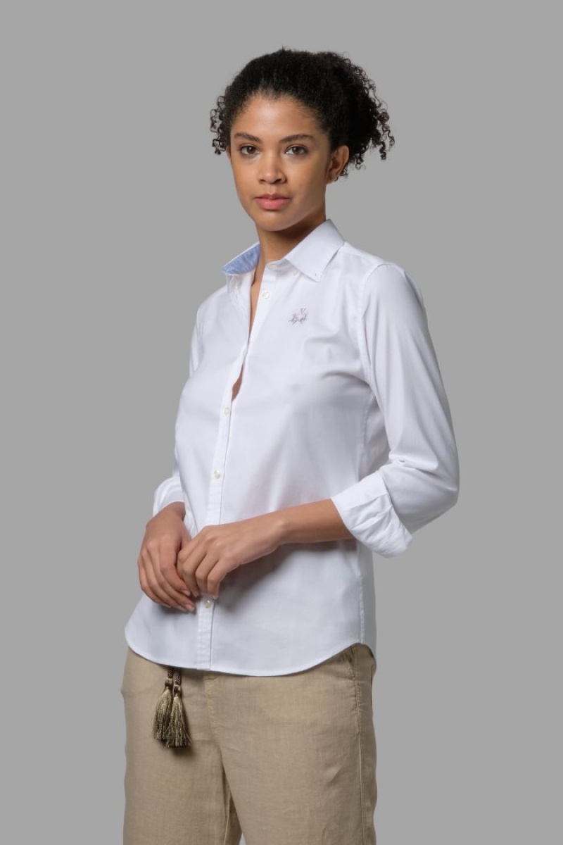 Camisas La Martina Regular-fit Mujer Blancas Chile | FMY-1238