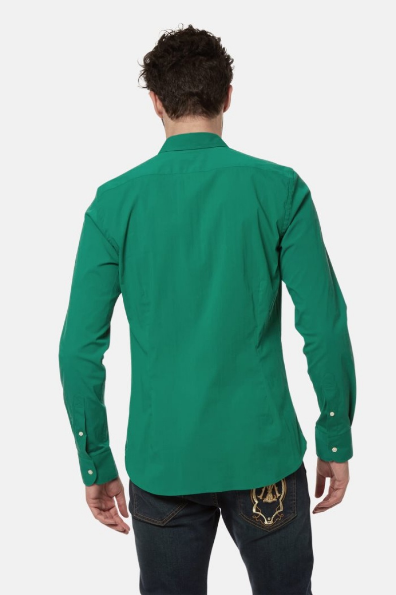 Camisas La Martina Slim-fit Stretch Cotton Hombre Verde Chile | LCZ-8927