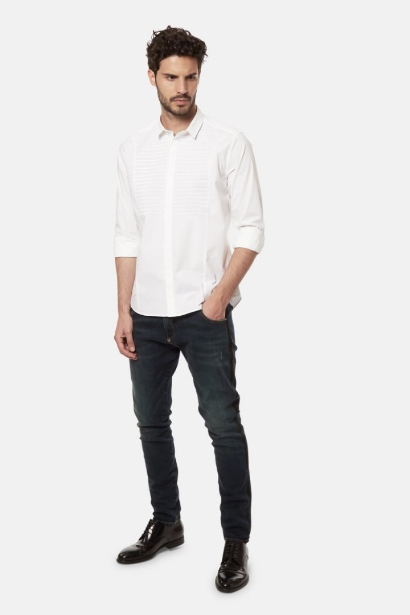 Camisas La Martina Slim-fit Stretch Cotton Hombre Blancas Chile | EEJ-3663