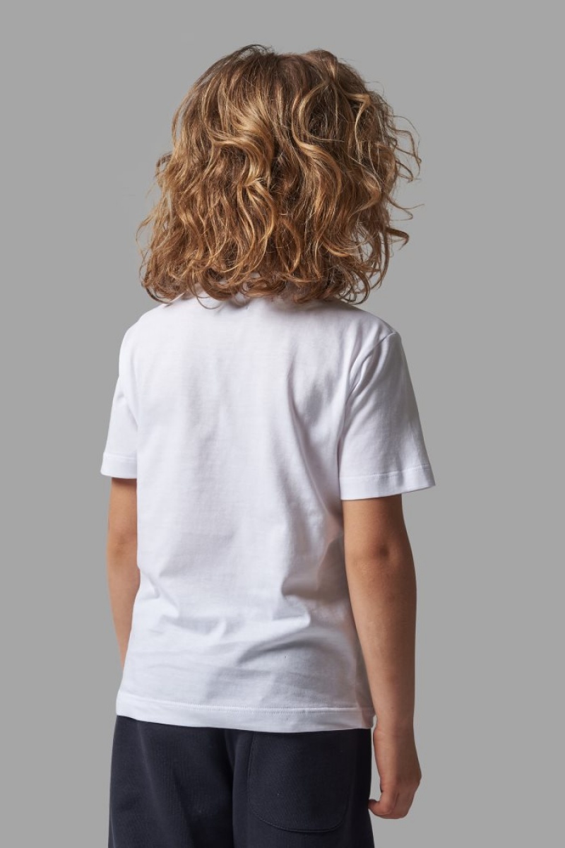 Polera La Martina Classic Cotton Niños Blancas Chile | FSA-9091