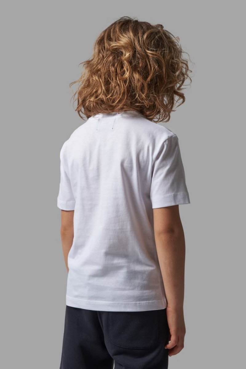 Polera La Martina Classic Cotton Niños Blancas / Royal Chile | DSY-7019