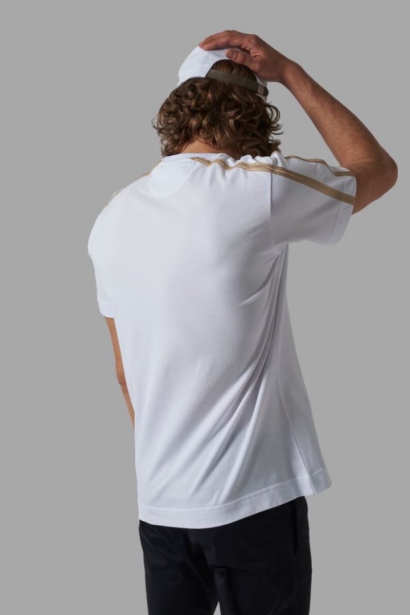 Polera La Martina Comodidad-fit 100% Cotton Hombre Blancas Chile | UPH-0606