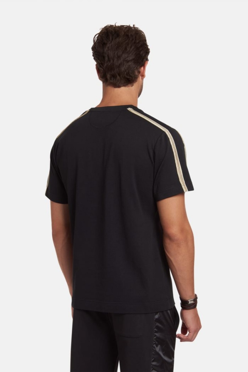 Polera La Martina Comodidad-fit 100% Cotton Hombre Negras Chile | TZS-2545