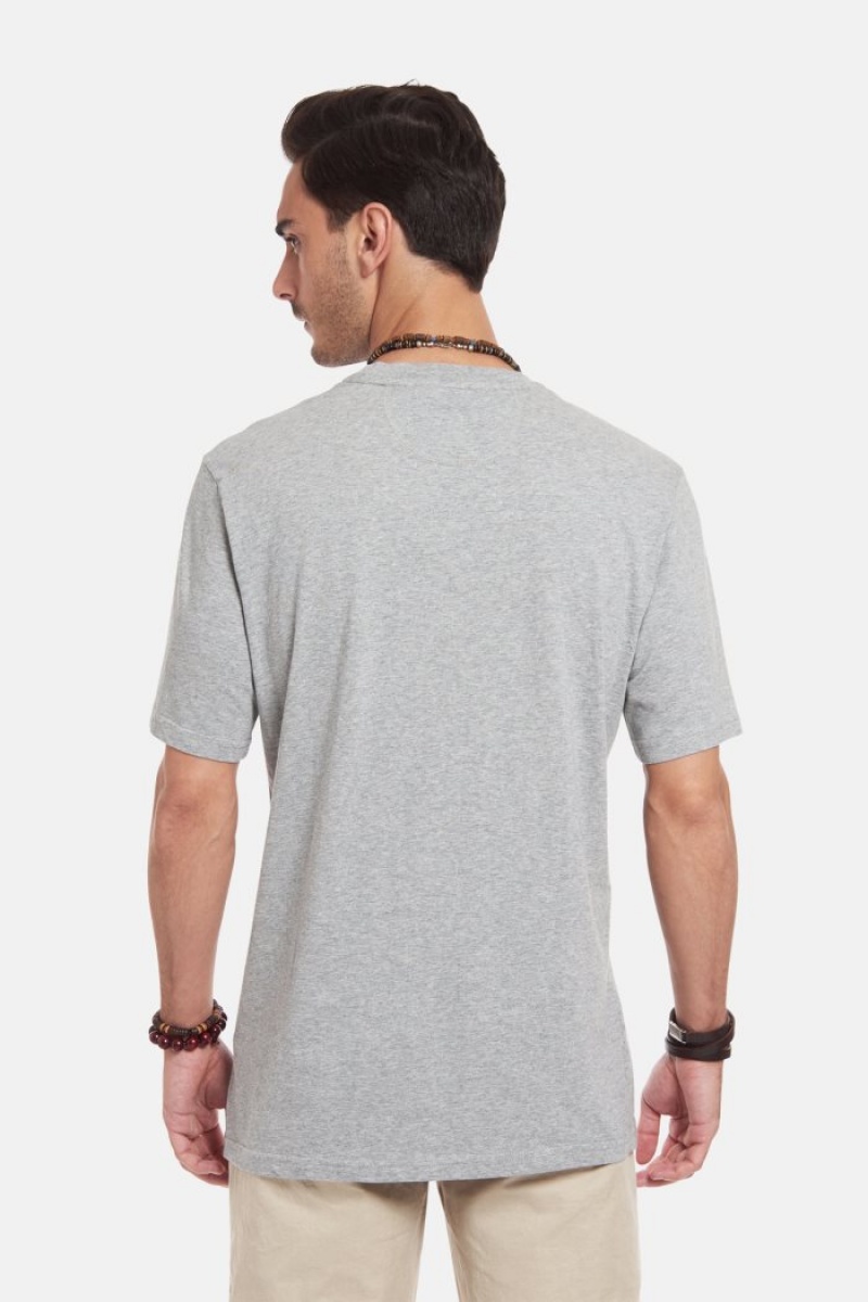 Polera La Martina Comodidad-fit 100% Cotton Hombre Gris Claro Chile | ICI-5741