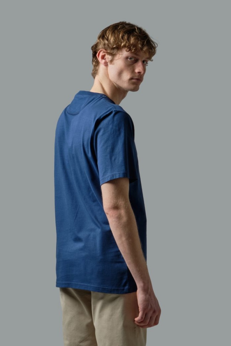 Polera La Martina Comodidad-fit 100% Cotton Hombre Azules Chile | ZBR-8648