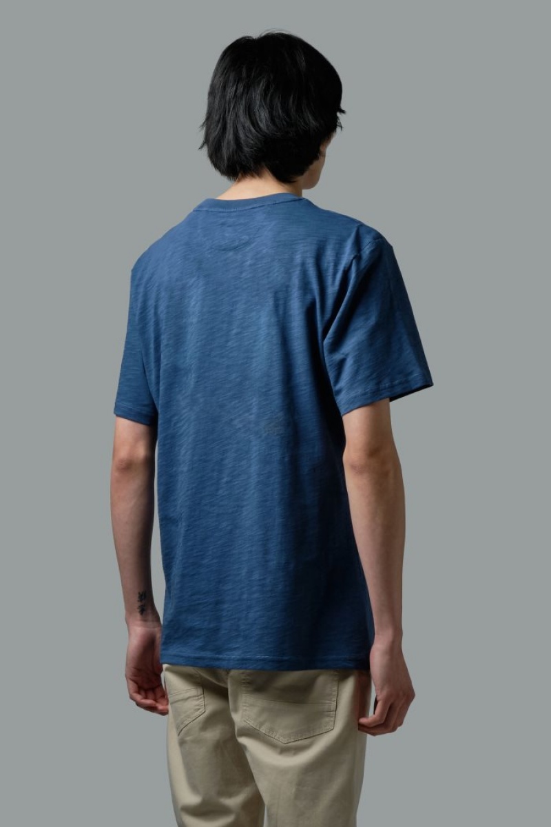 Polera La Martina Oversized 100% Cotton Hombre Azules Chile | QUL-8591