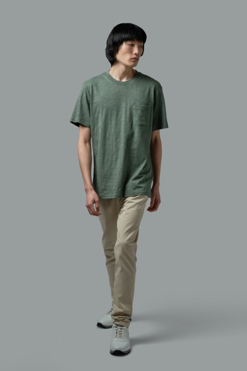 Polera La Martina Oversized 100% Cotton Hombre Verde Oliva Chile | DRK-1405