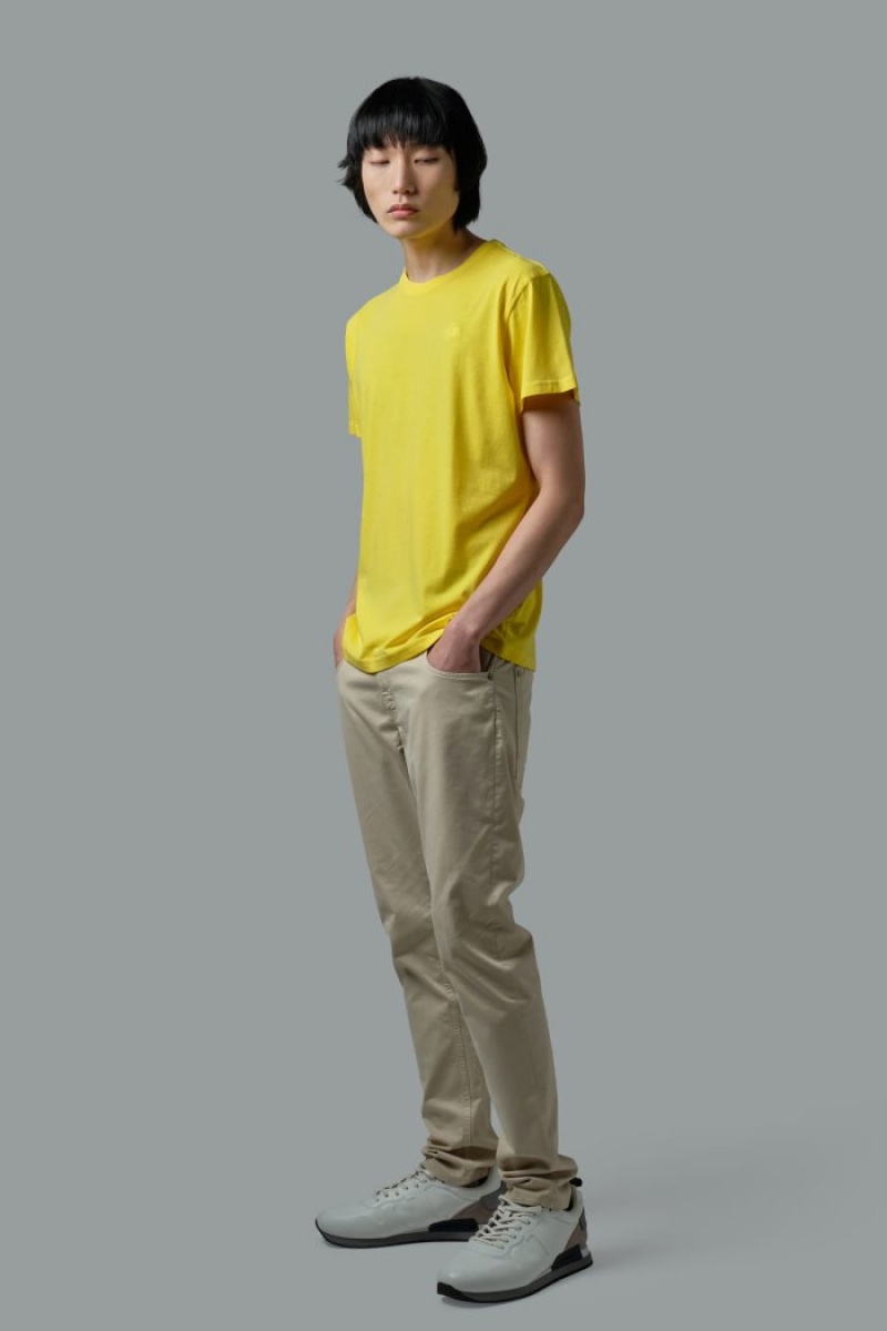 Polera La Martina Regular-fit 100% Cotton Hombre Amarillo Chile | CVE-4987